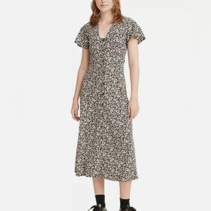 Levi's Black and White Floral midi dress